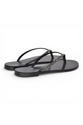 Infradito donna Nicolas Lainas in microstrass colore nero. NICOLAS LAINAS | 87CM-NERO